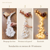 Instalación de la luz de pared trineo en 3 pasos: despega, presiona y enciende