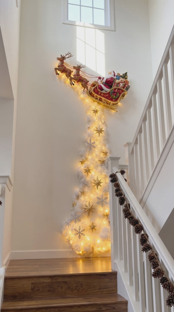 Vídeo de la luz de pared trineo de Papá Noel