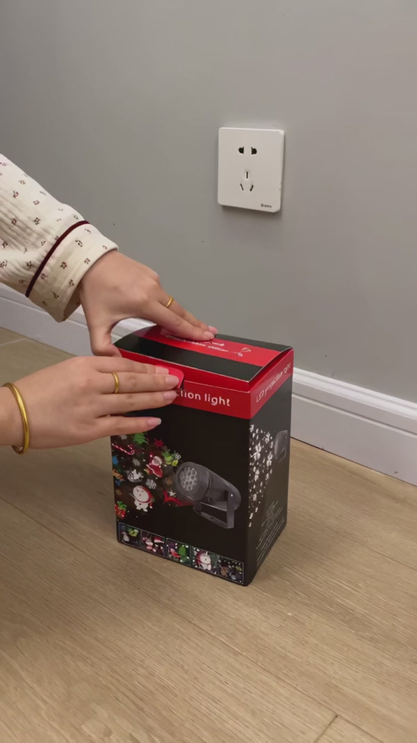 Vídeo del proyector navideño LED en funcionamiento