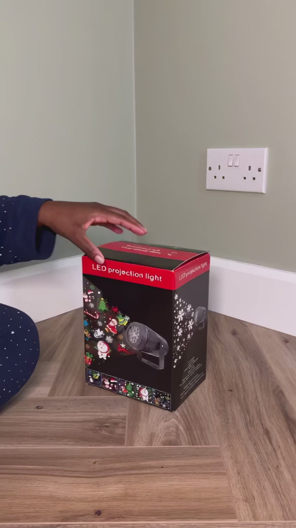 Vídeo del proyector navideño LED en funcionamiento